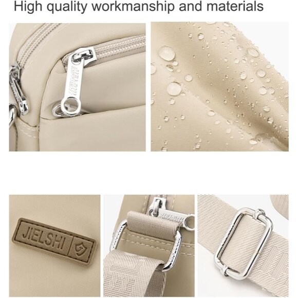 Small Nylon Crossbody Bag Women Waterproof Lightweight Travel Purse - Picture 4 of 7